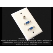 Placa Tapa pared doble VGA y Jack de audio 3.5 mm